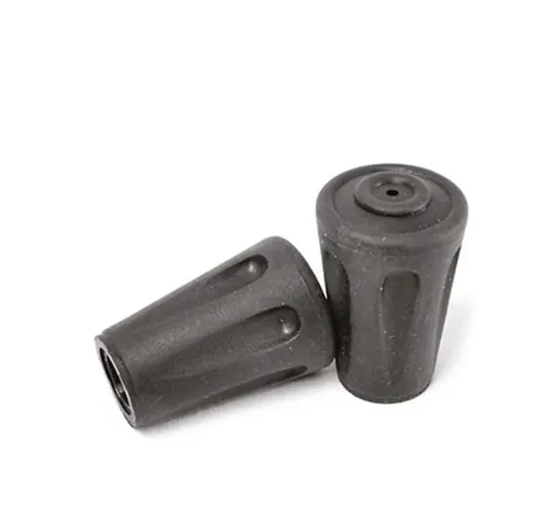 Fizan Race Rubber Pavement Tip with Steel Ring - Pair